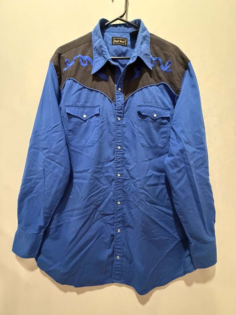 Vintage High Moon Western Shirt Size XLG-TL Long Sleeve Snap